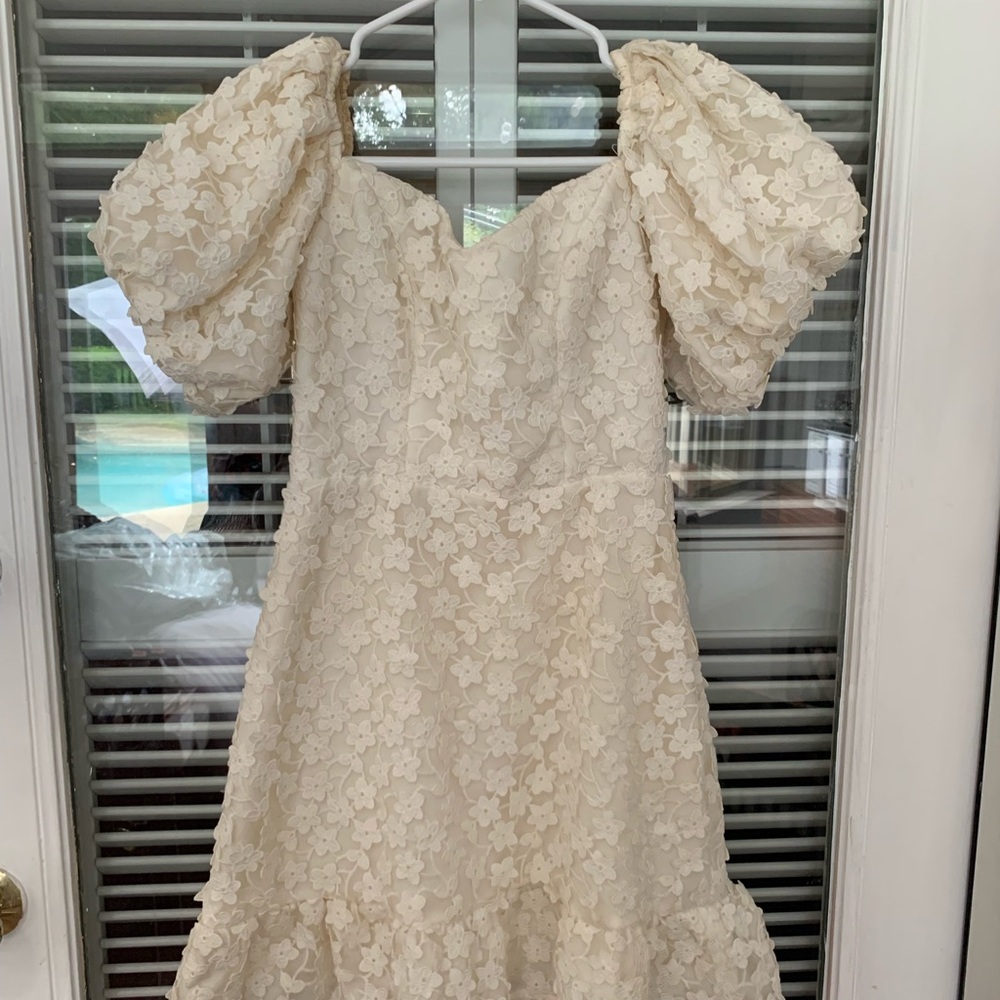& Other Stories Cream Floral Lace Kids Dress